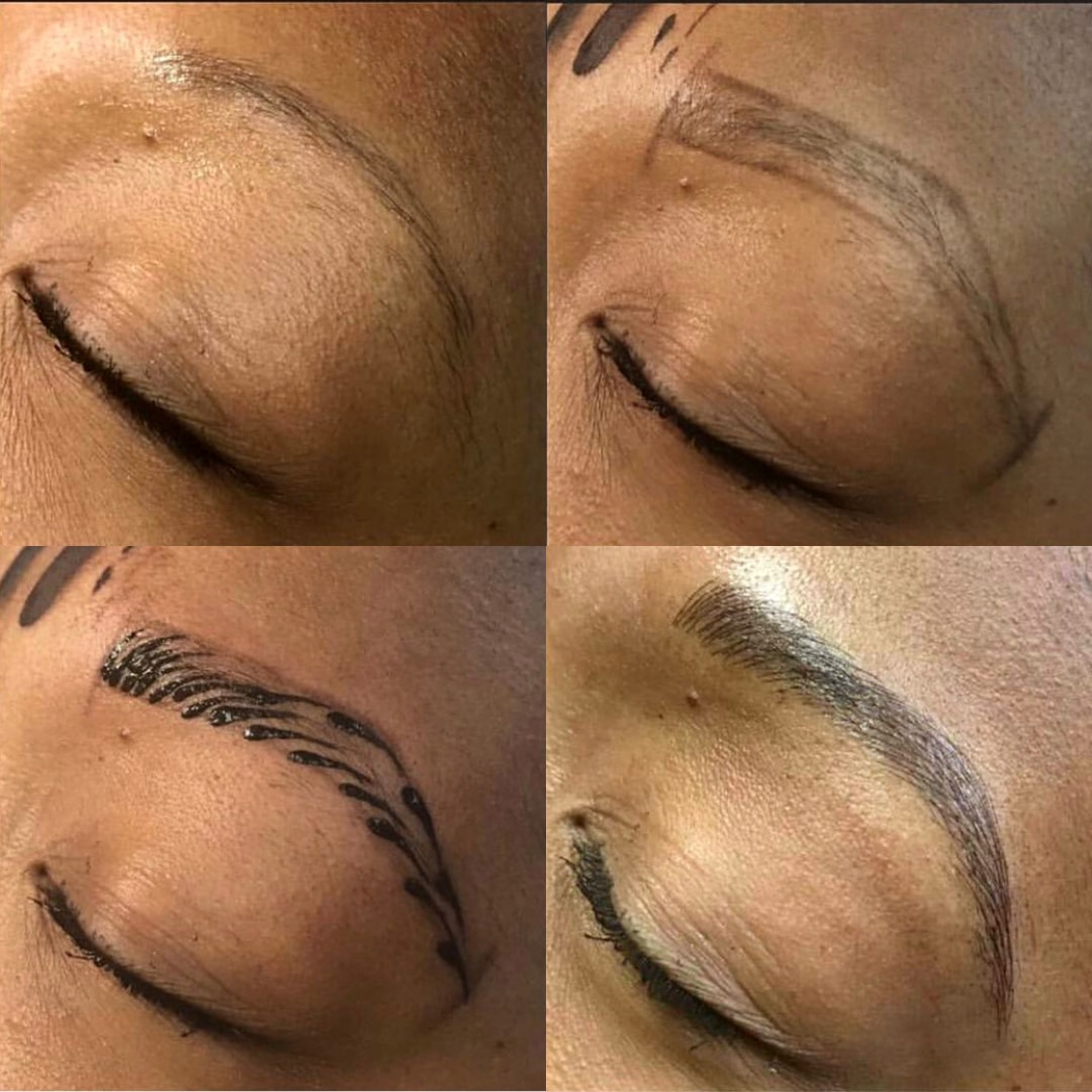Before and After Pictures of Healed Eyebrow Microblading and Permanent  Makeup tattooing  Permanent Makeup